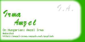 irma amzel business card